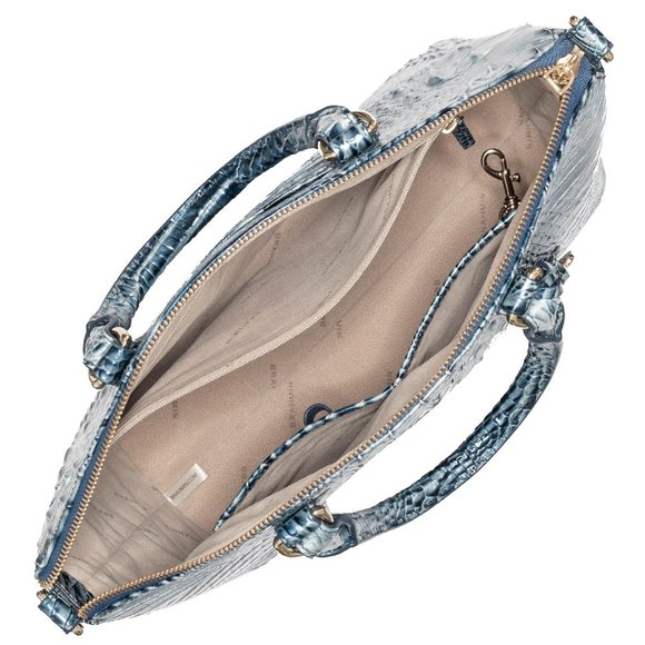 NWT BRAHMIN LG DUXBURY AQUARIUS HANDBAG LEATHER - Picture 4 of 6